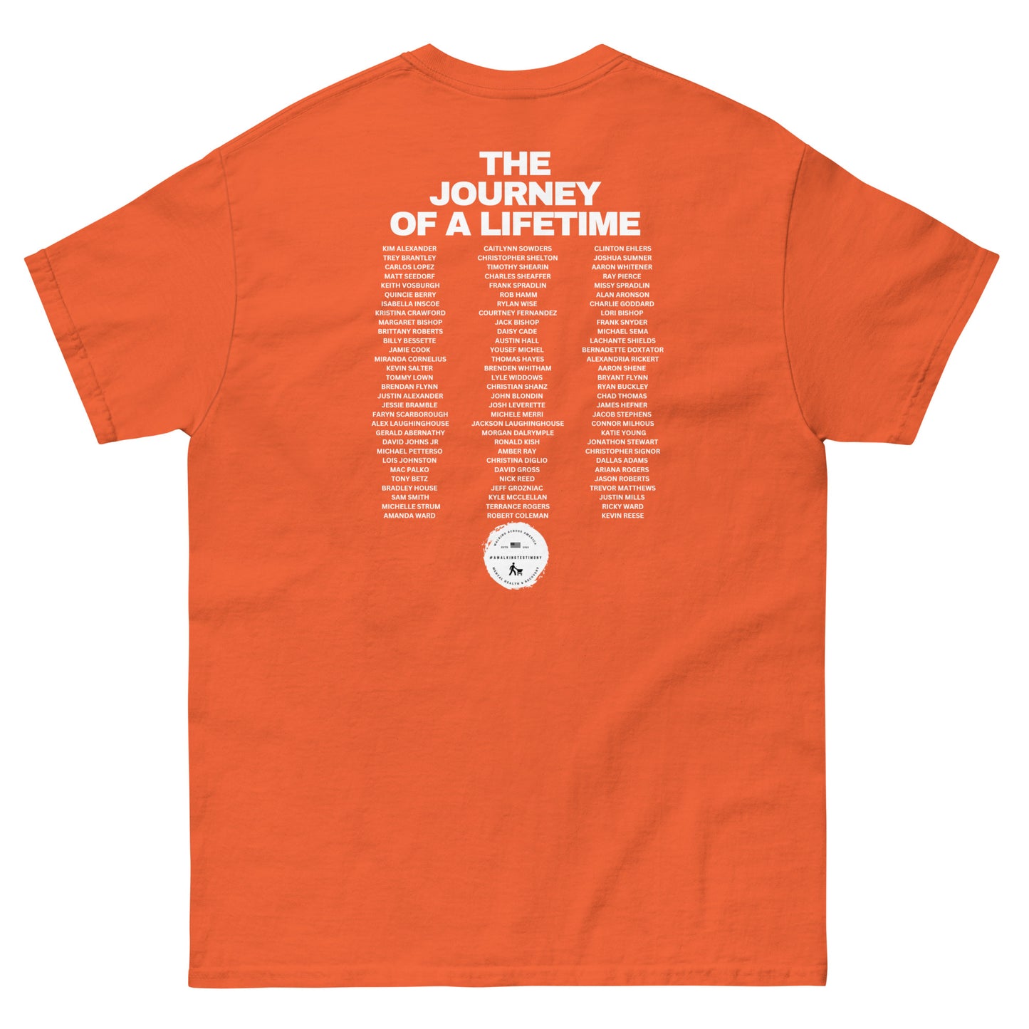 A Walking Testimony Remembrance Tee 1st Edition Dark Colors