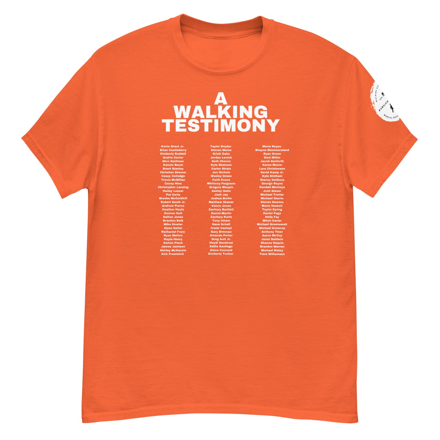 A Walking Testimony Remembrance Tee 2nd Edition Dark Colors