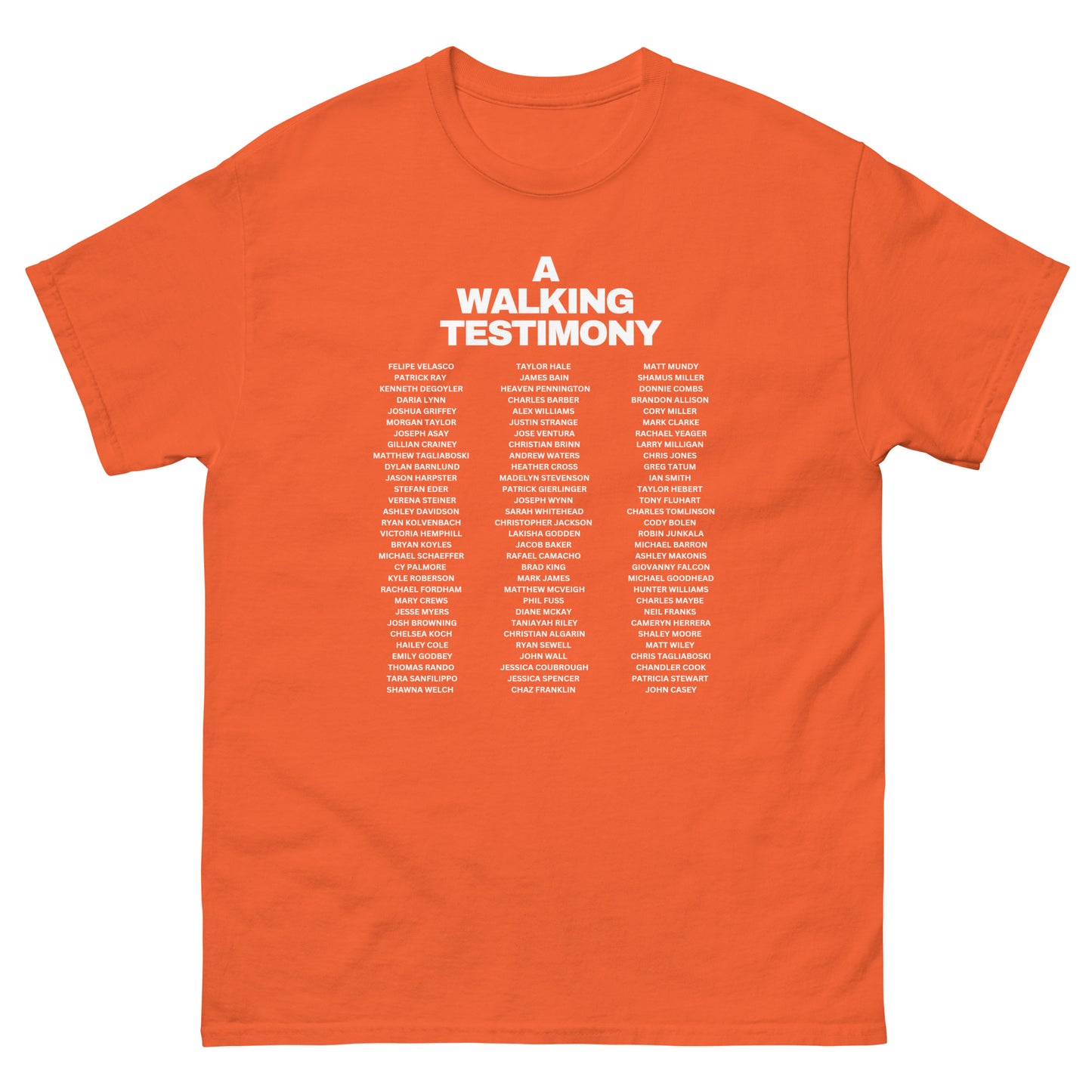 A Walking Testimony Remembrance Tee 1st Edition Dark Colors