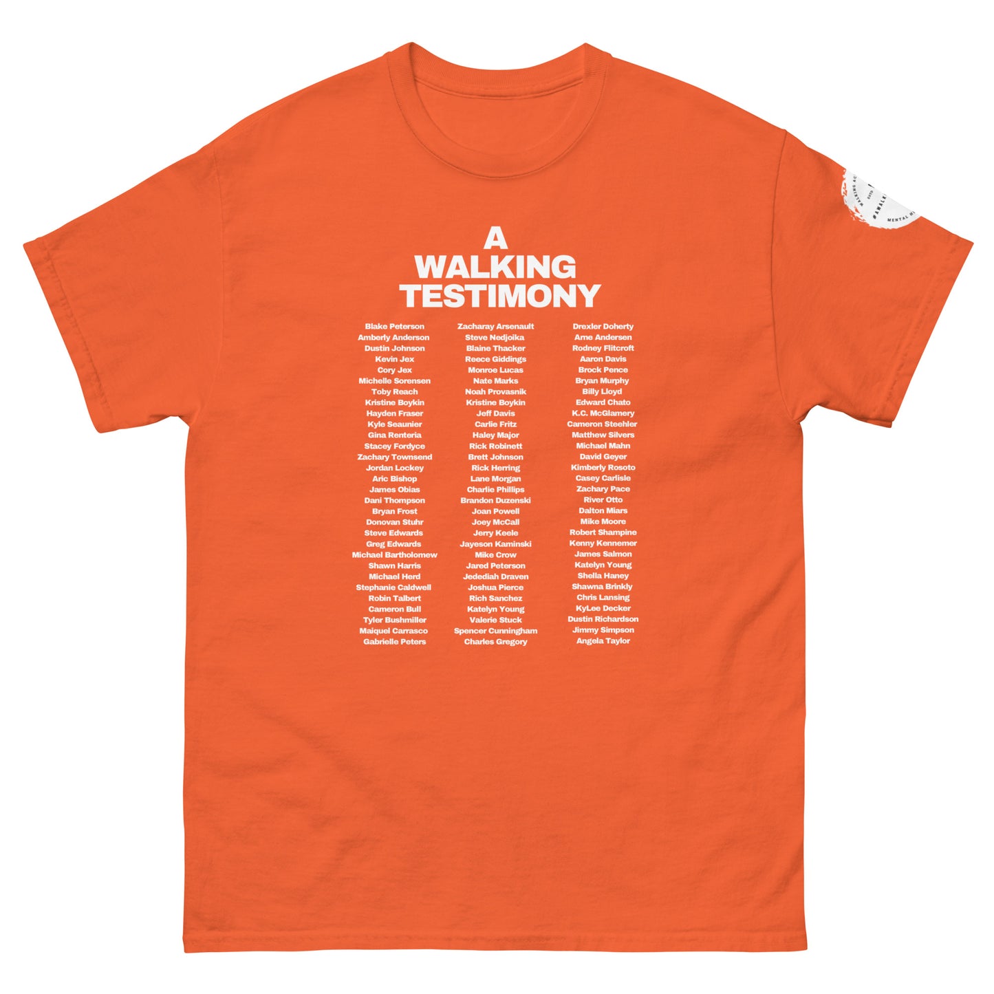 A Walking Testimony Remembrance Tee 5th Edition Dark Colors