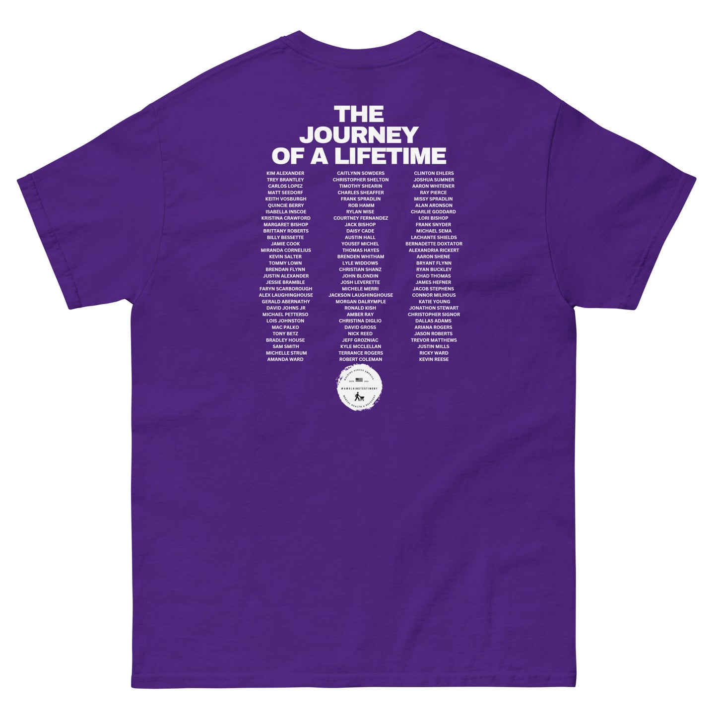 A Walking Testimony Remembrance Tee 1st Edition Dark Colors