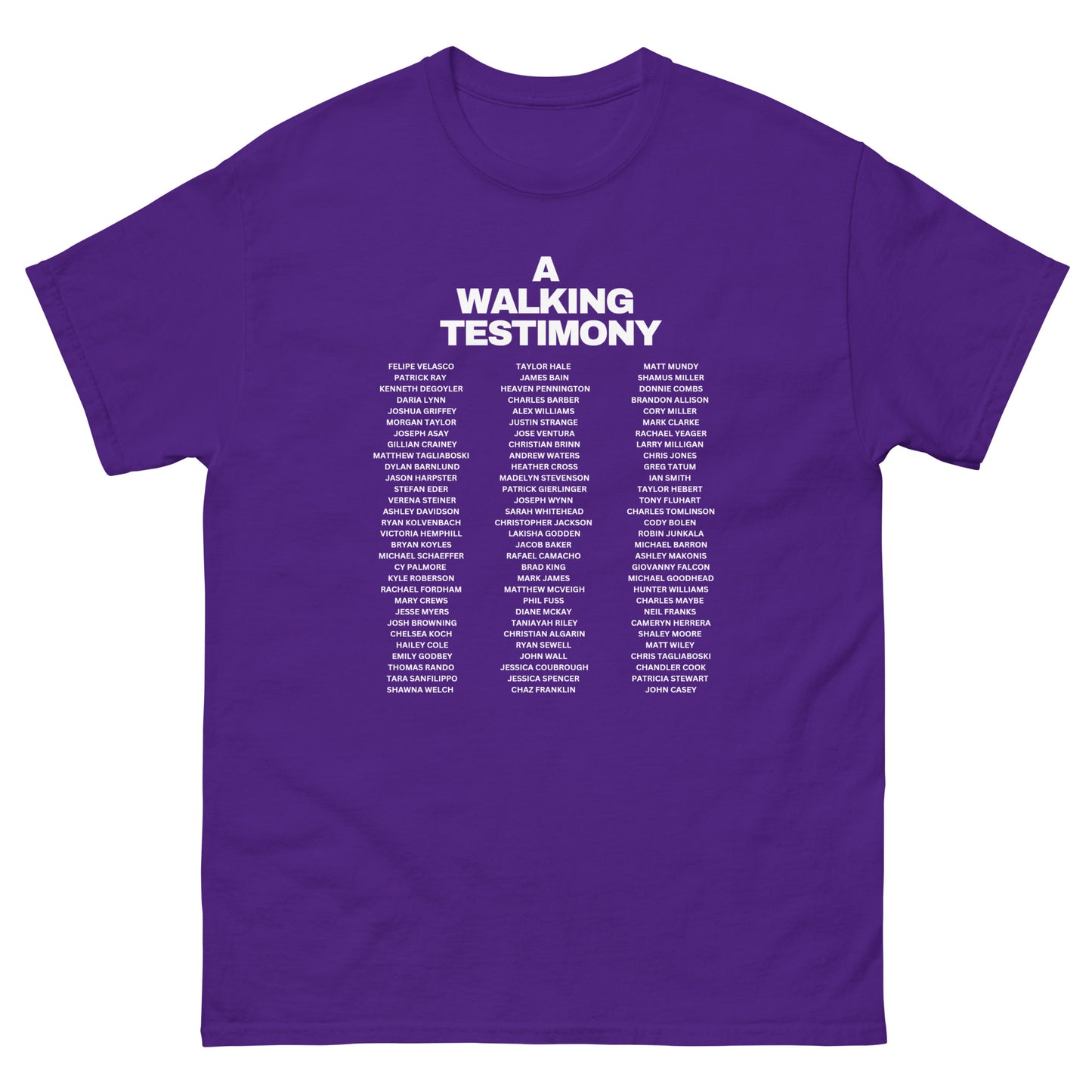 A Walking Testimony Remembrance Tee 1st Edition Dark Colors