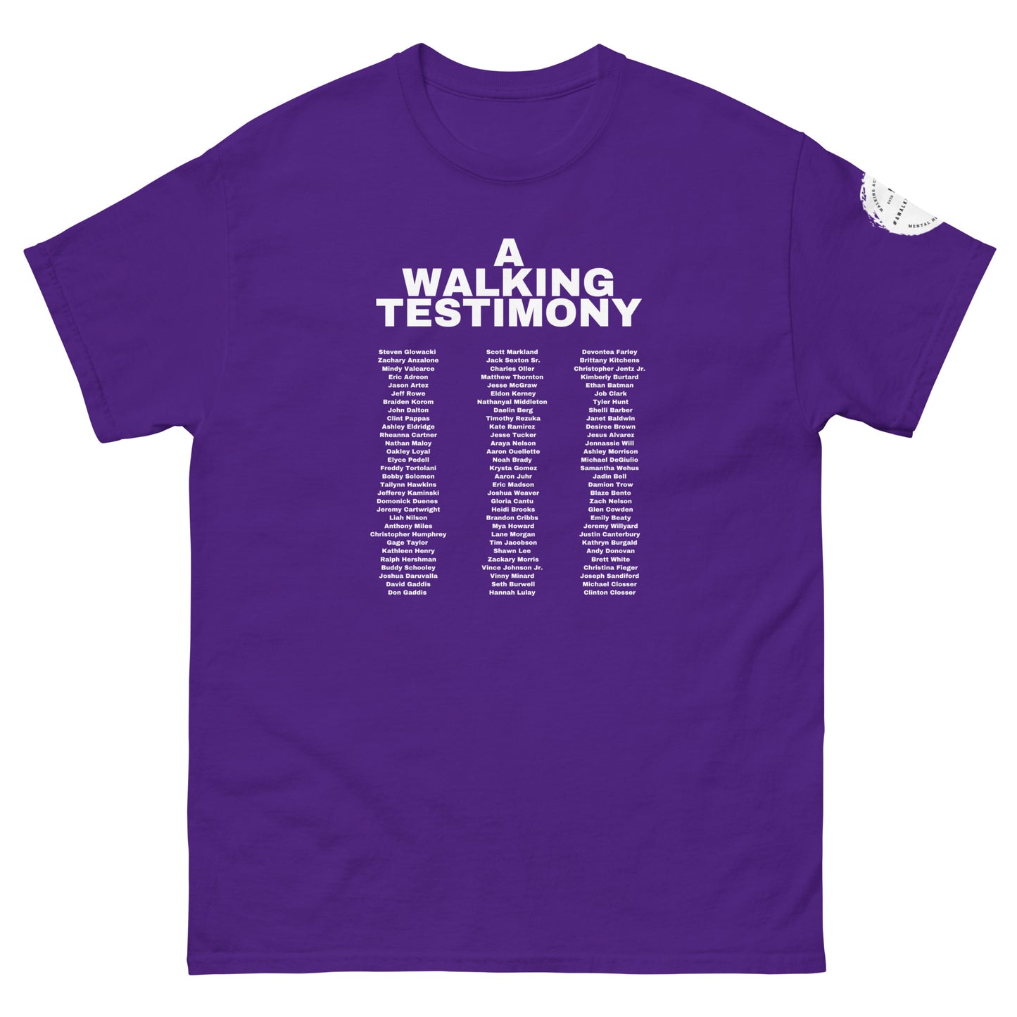 A Walking Testimony Remembrance Tee 3rd Edition Dark Colors
