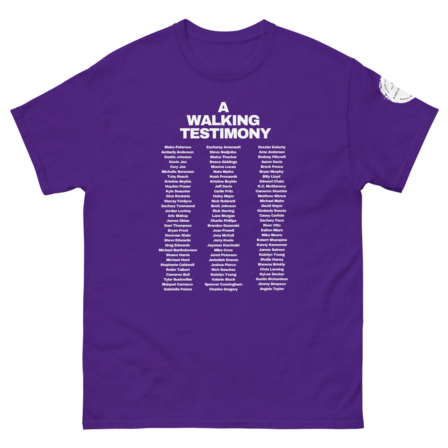 A Walking Testimony Remembrance Tee 5th Edition Dark Colors