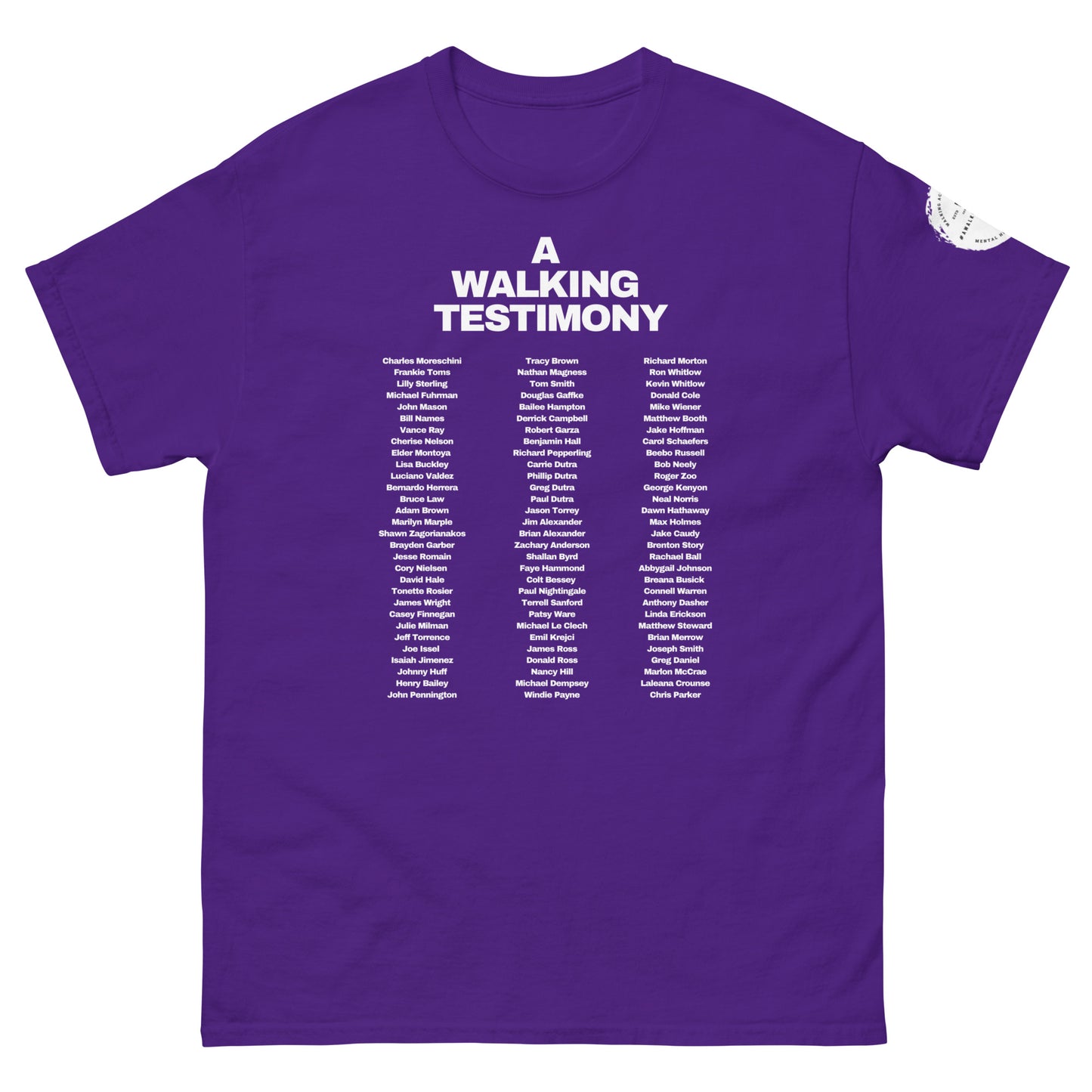 A Walking Testimony Remembrance Tee 7th Edition Dark Colors