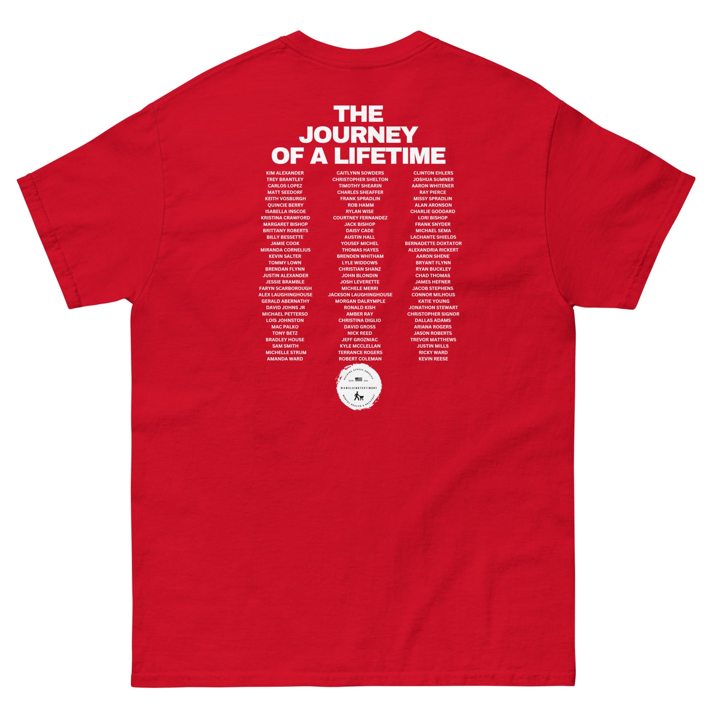A Walking Testimony Remembrance Tee 1st Edition Dark Colors