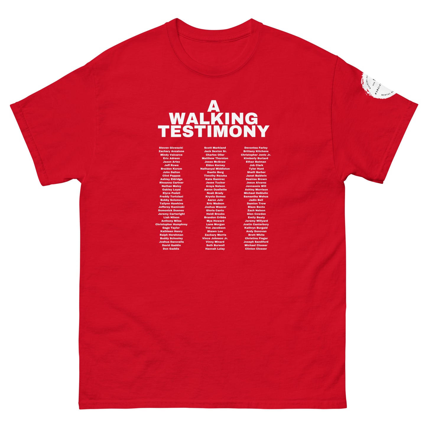 A Walking Testimony Remembrance Tee 3rd Edition Dark Colors