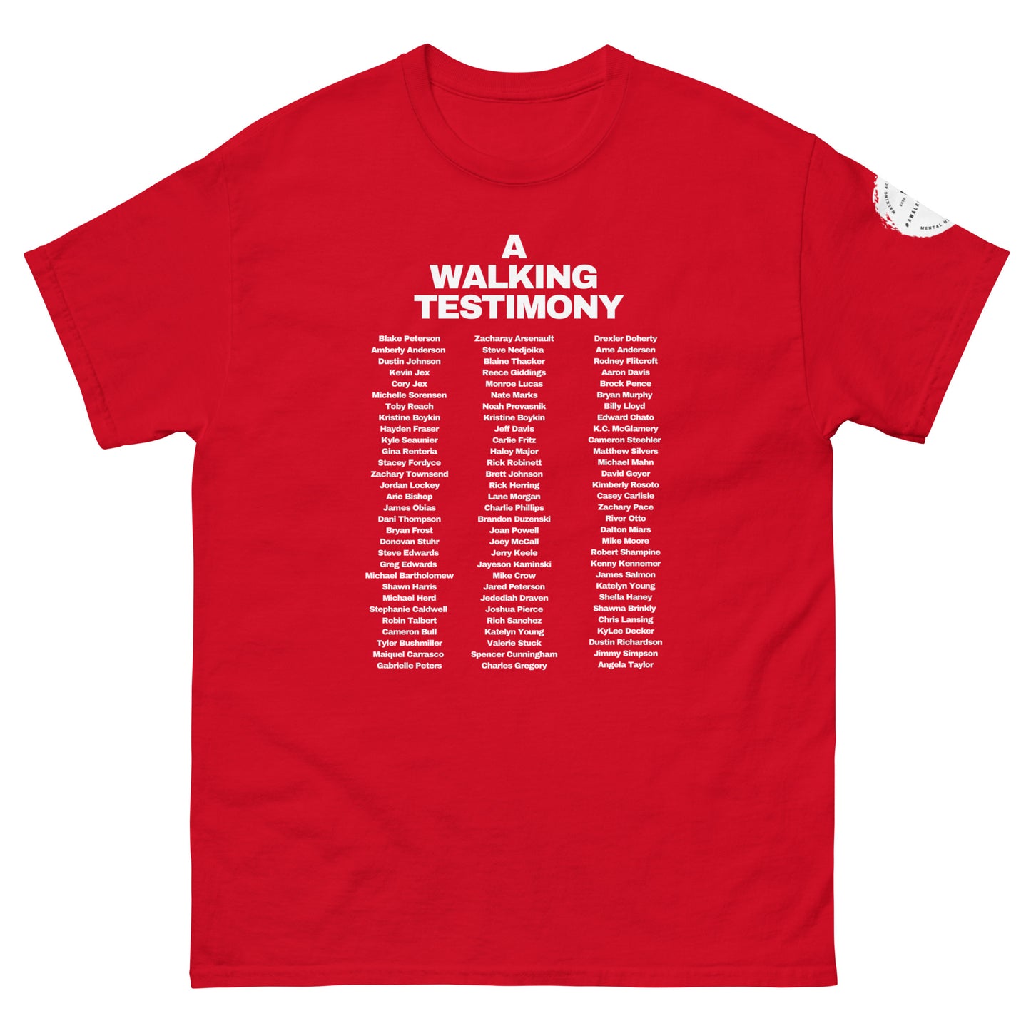A Walking Testimony Remembrance Tee 5th Edition Dark Colors