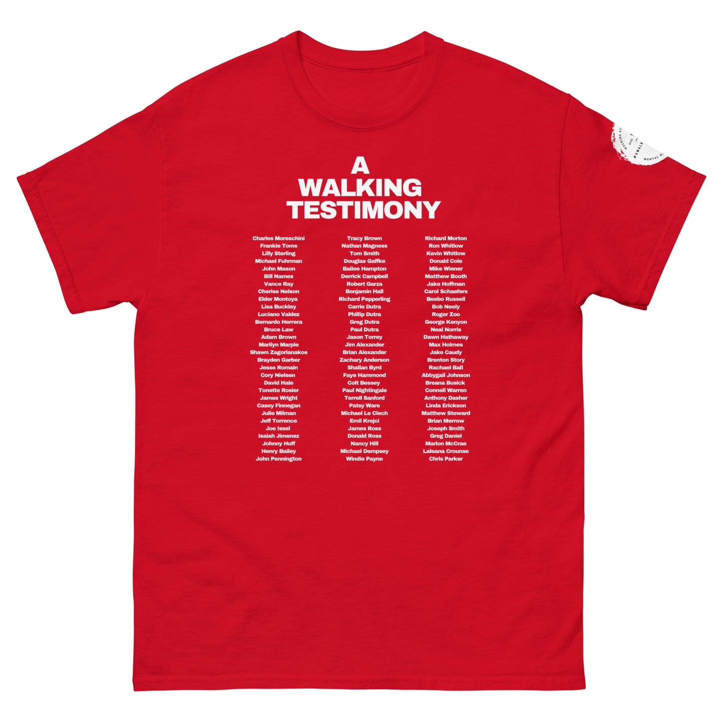 A Walking Testimony Remembrance Tee 7th Edition Dark Colors