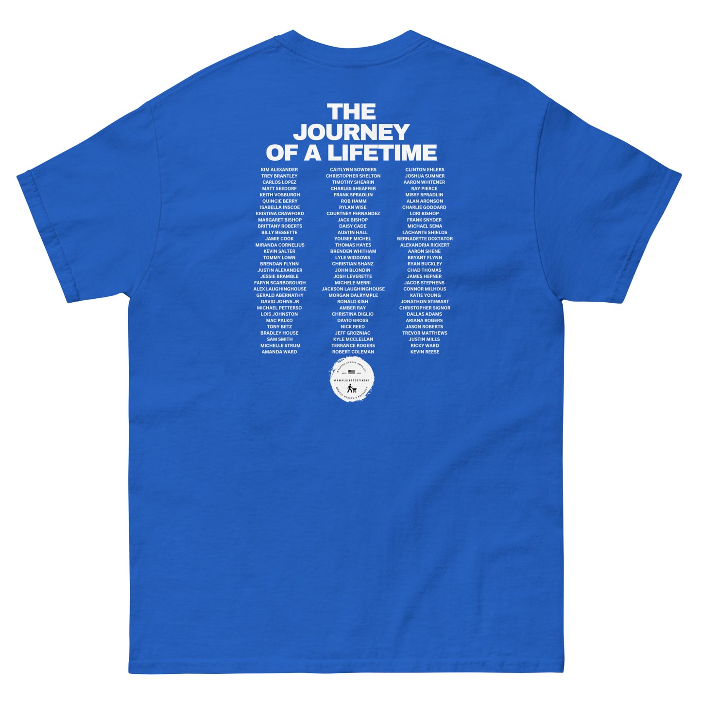 A Walking Testimony Remembrance Tee 1st Edition Dark Colors