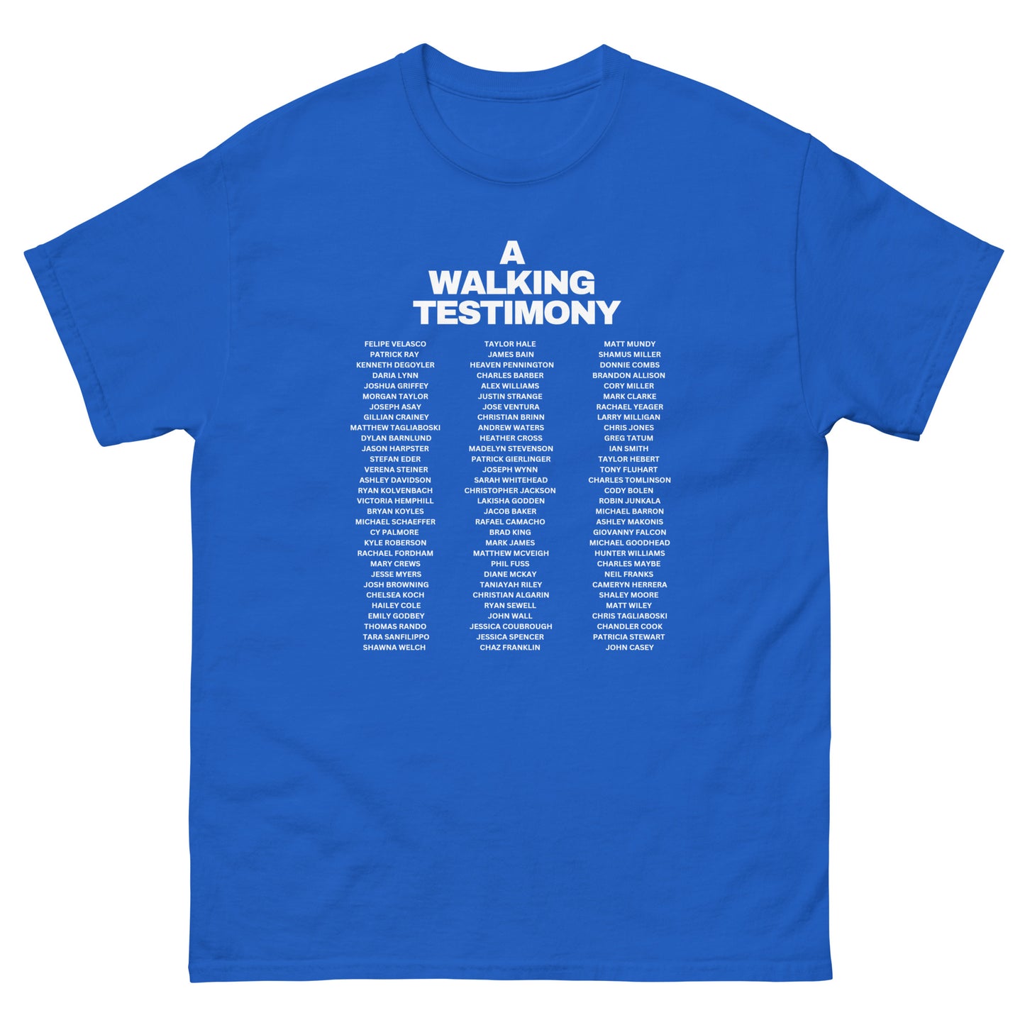 A Walking Testimony Remembrance Tee 1st Edition Dark Colors