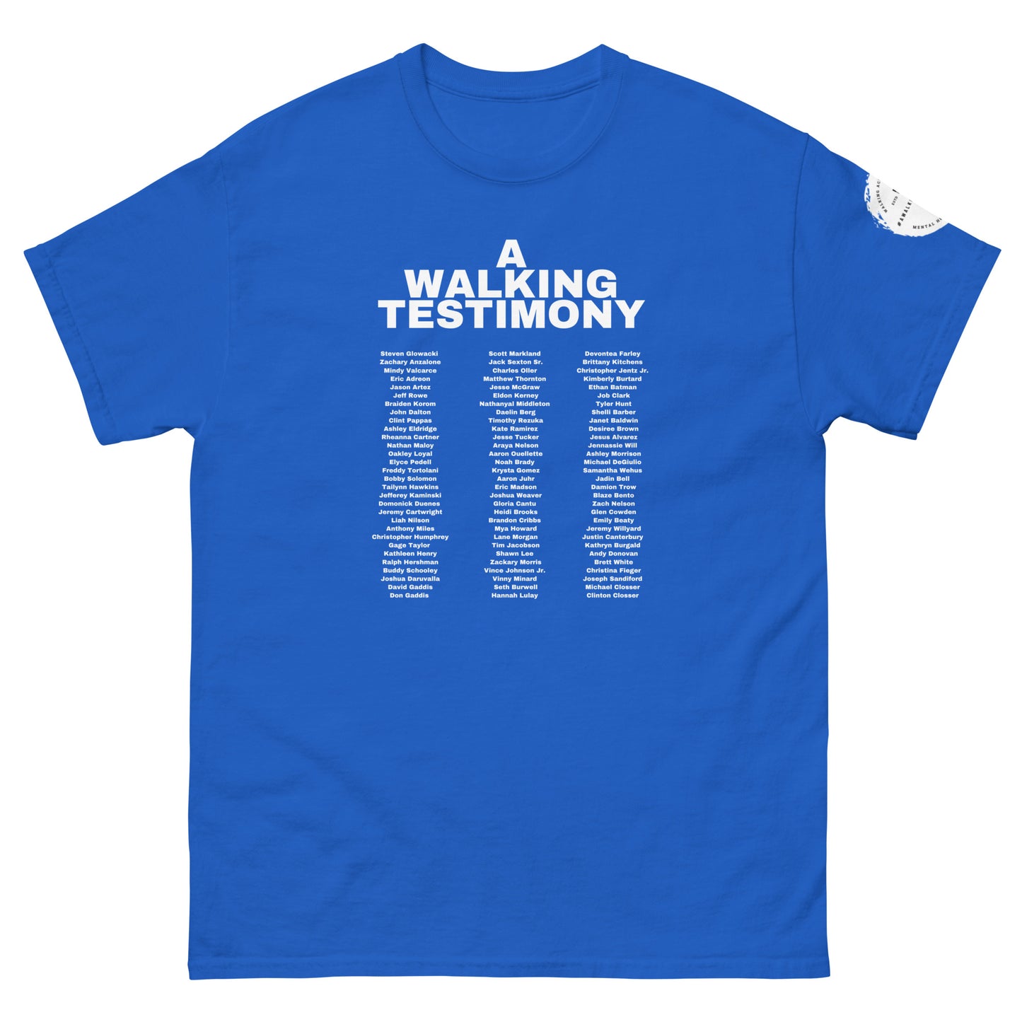 A Walking Testimony Remembrance Tee 3rd Edition Dark Colors