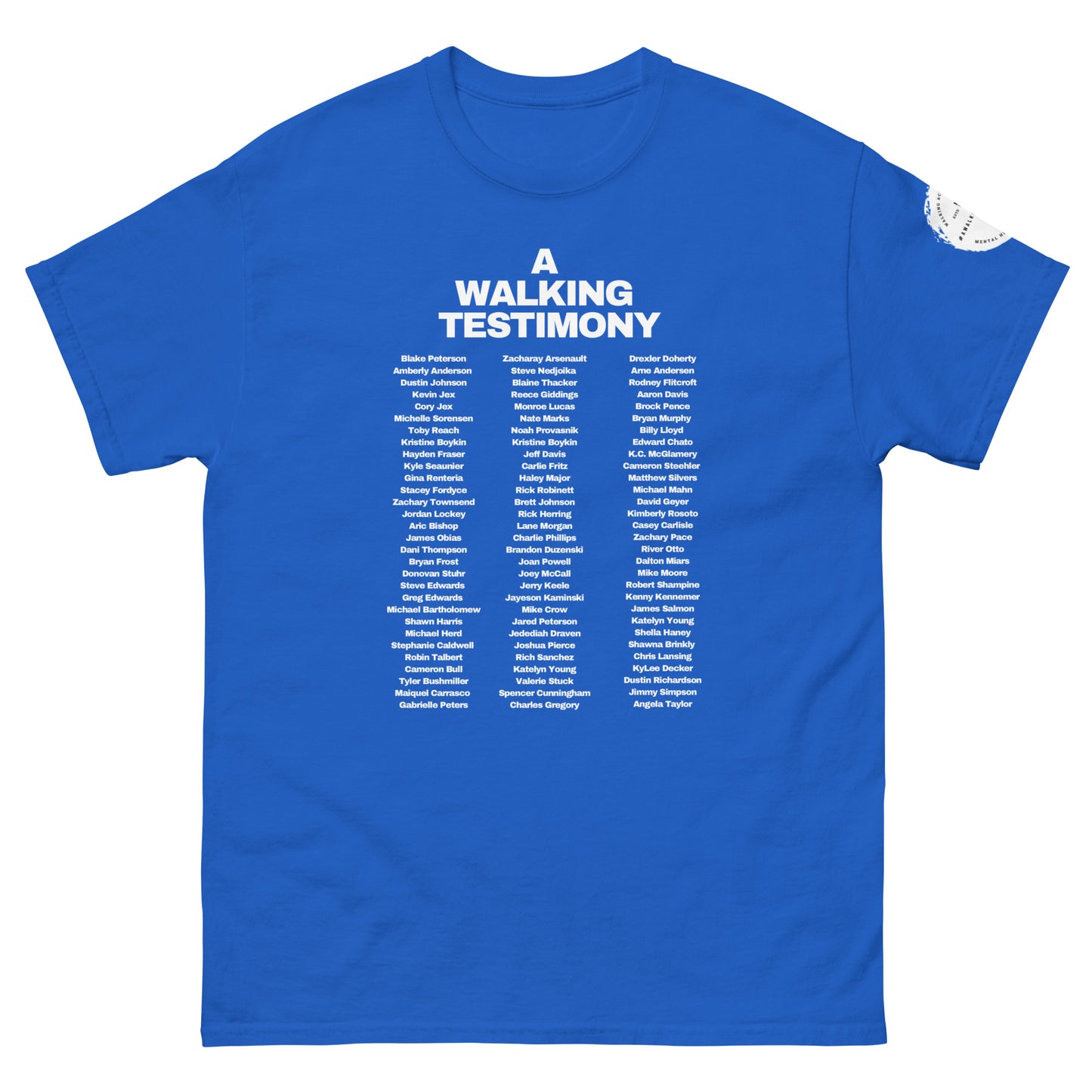A Walking Testimony Remembrance Tee 5th Edition Dark Colors