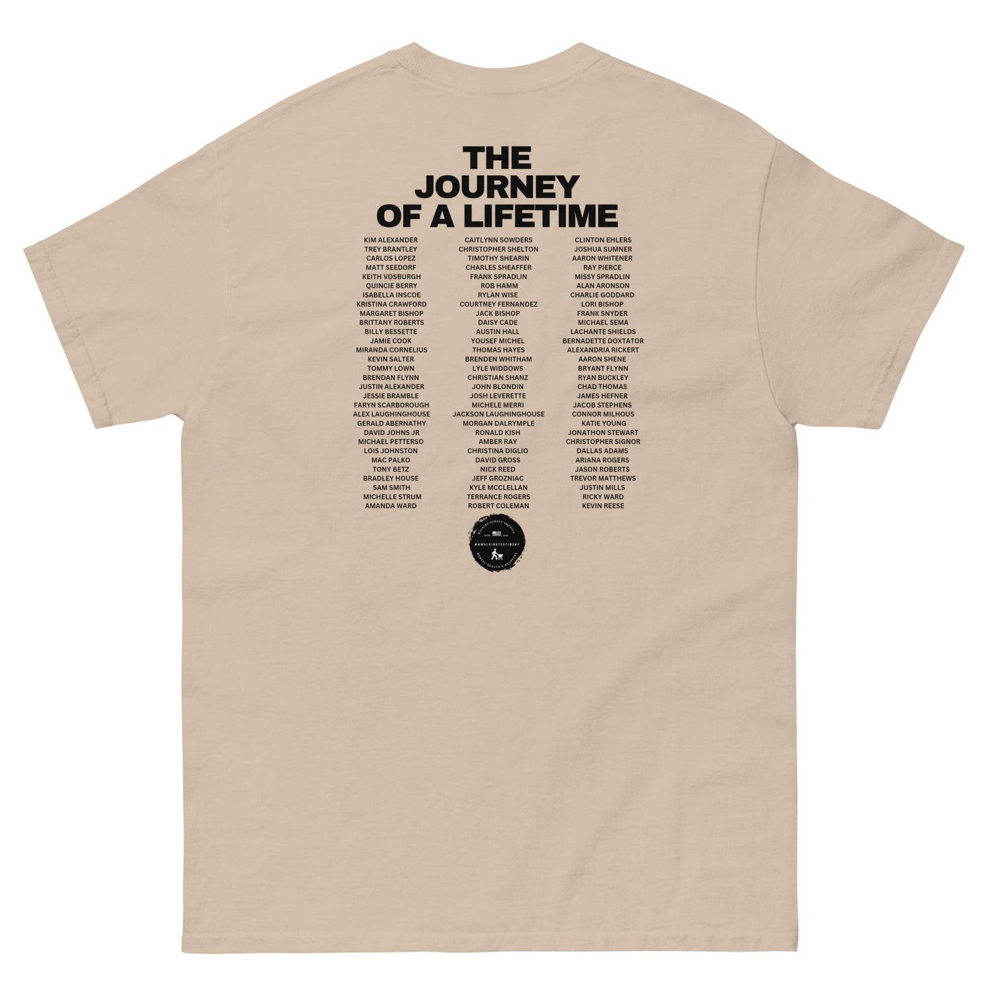 A Walking Testimony Remembrance Tee 1st Edition Light Colors