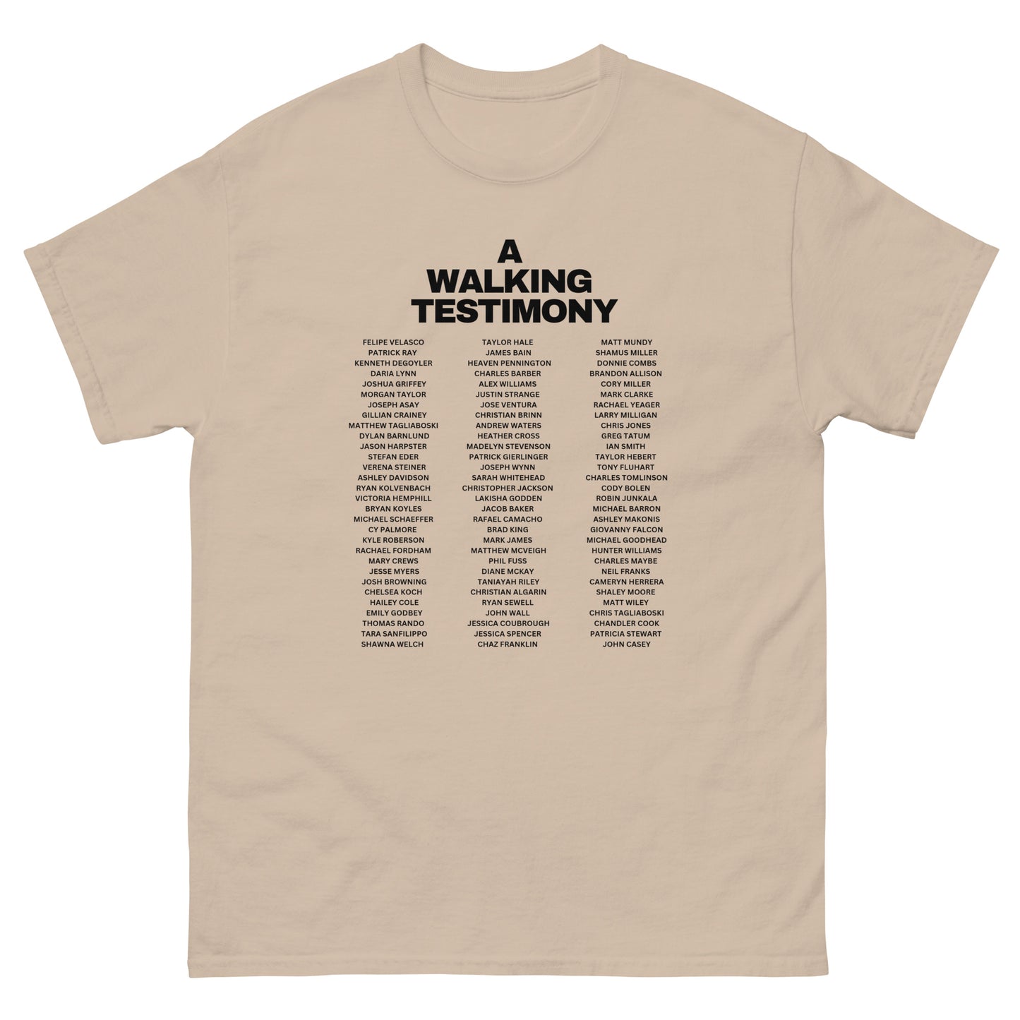 A Walking Testimony Remembrance Tee 1st Edition Light Colors