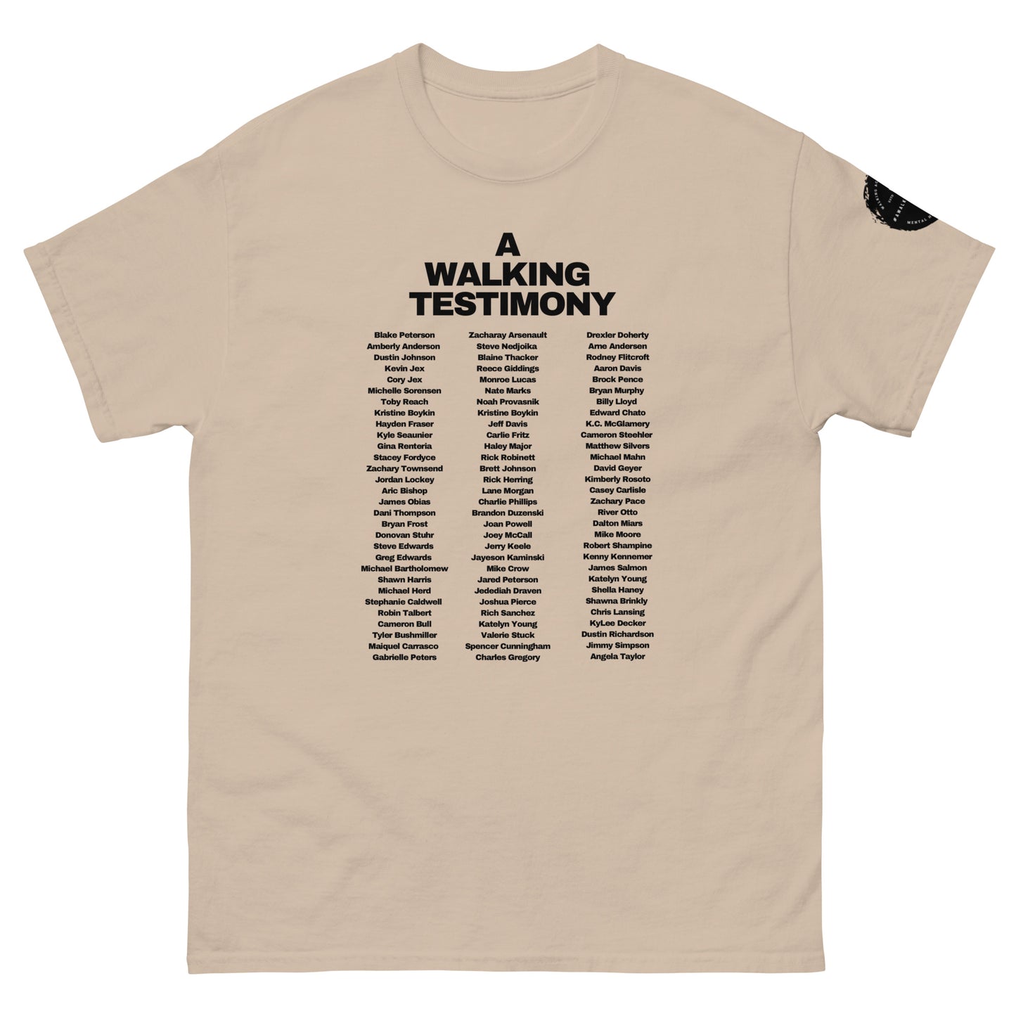 A Walking Testimony Remembrance Tee 5th Edition Light Colors