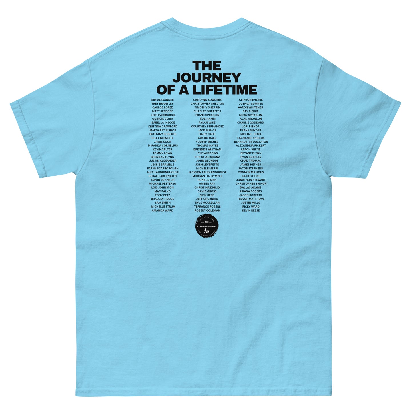A Walking Testimony Remembrance Tee 1st Edition Light Colors