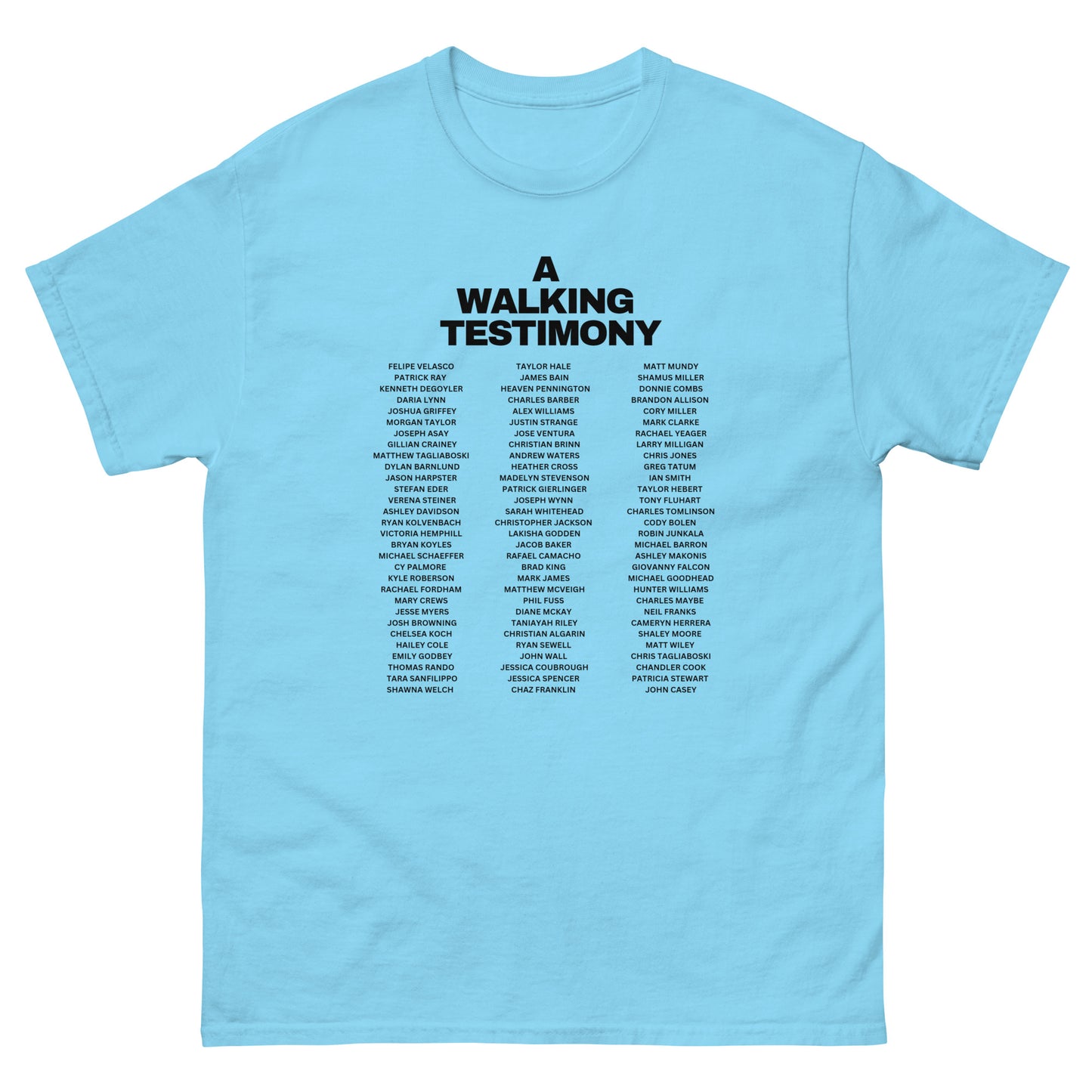 A Walking Testimony Remembrance Tee 1st Edition Light Colors