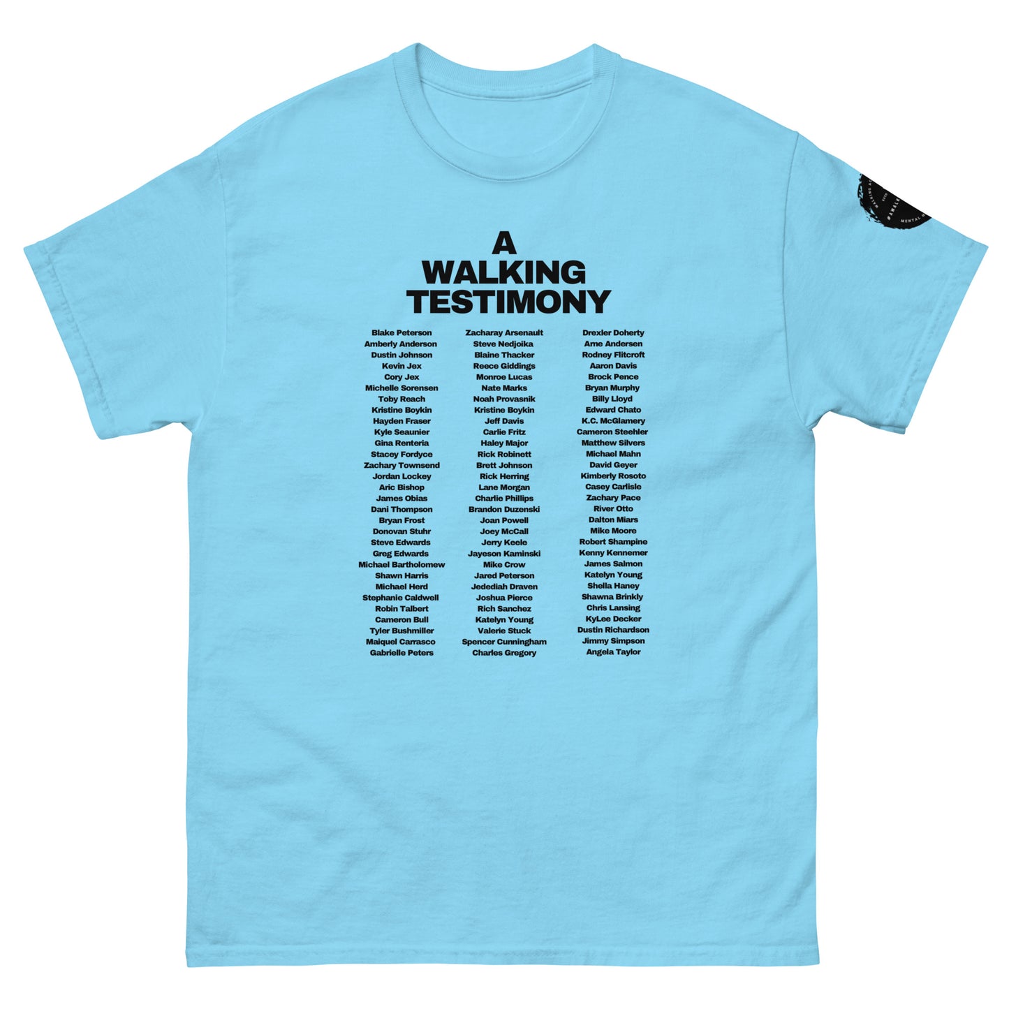 A Walking Testimony Remembrance Tee 5th Edition Light Colors