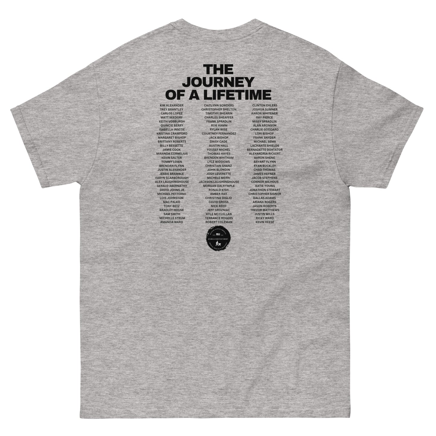A Walking Testimony Remembrance Tee 1st Edition Light Colors