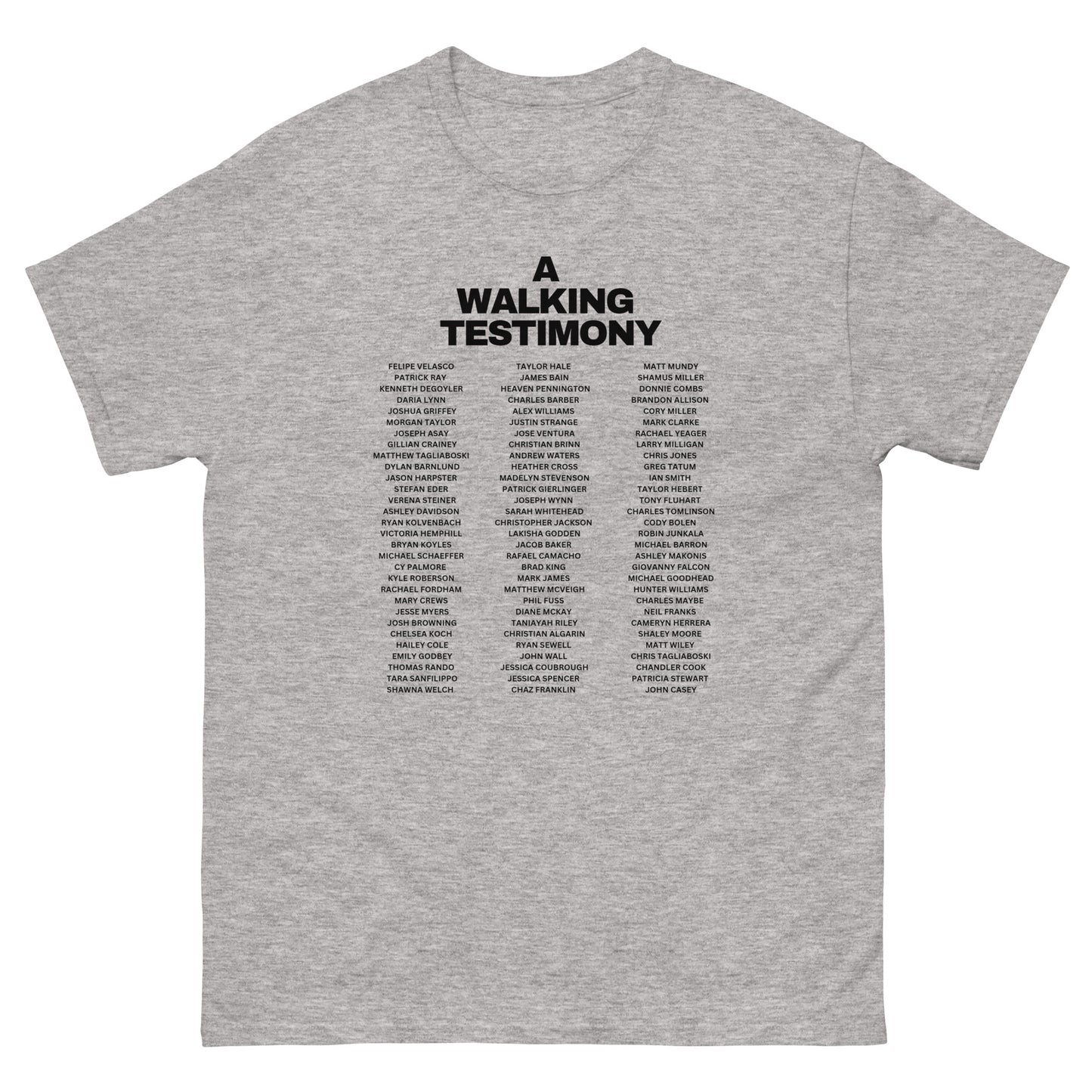A Walking Testimony Remembrance Tee 1st Edition Light Colors