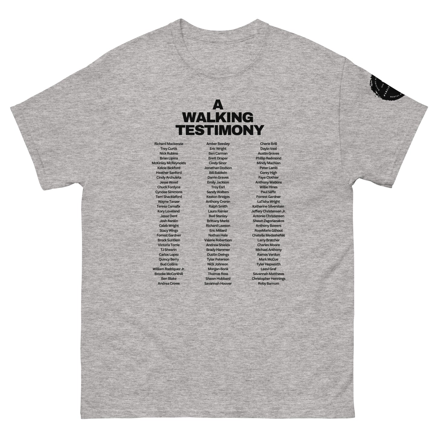 A Walking Testimony Remembrance Tee 4th Edition Light Colors