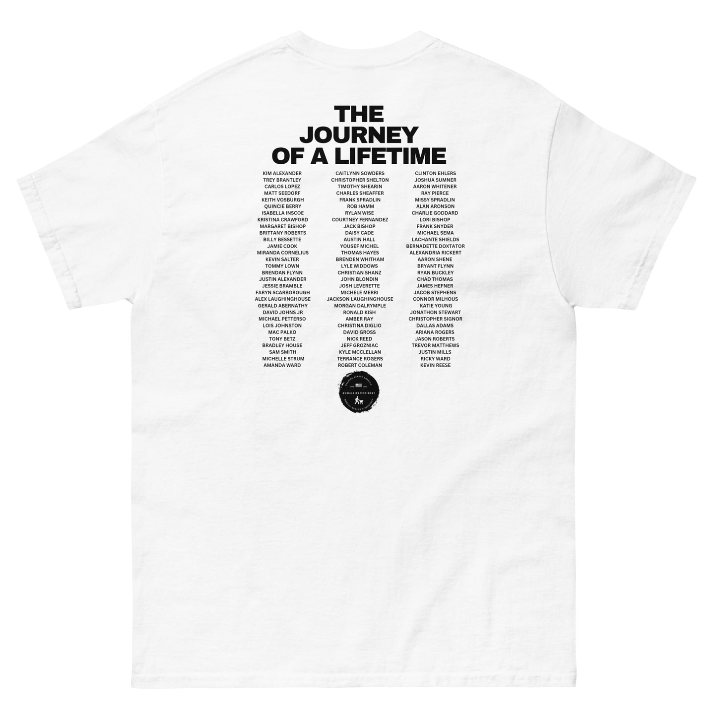 A Walking Testimony Remembrance Tee 1st Edition Light Colors