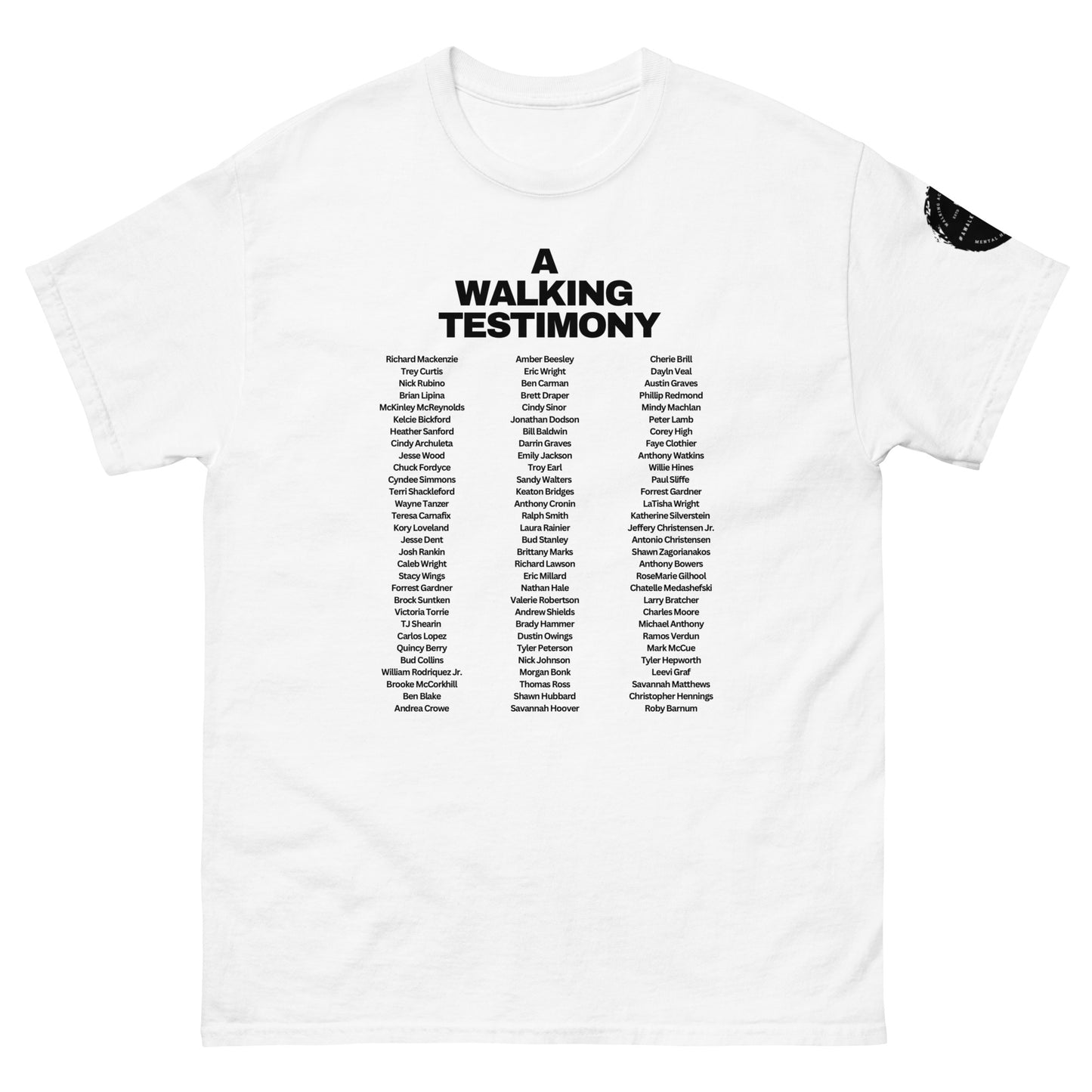 A Walking Testimony Remembrance Tee 4th Edition Light Colors