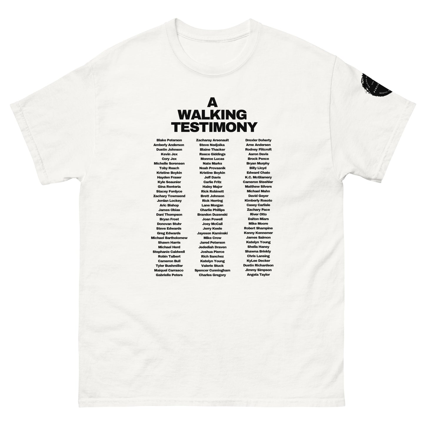 A Walking Testimony Remembrance Tee 5th Edition Light Colors