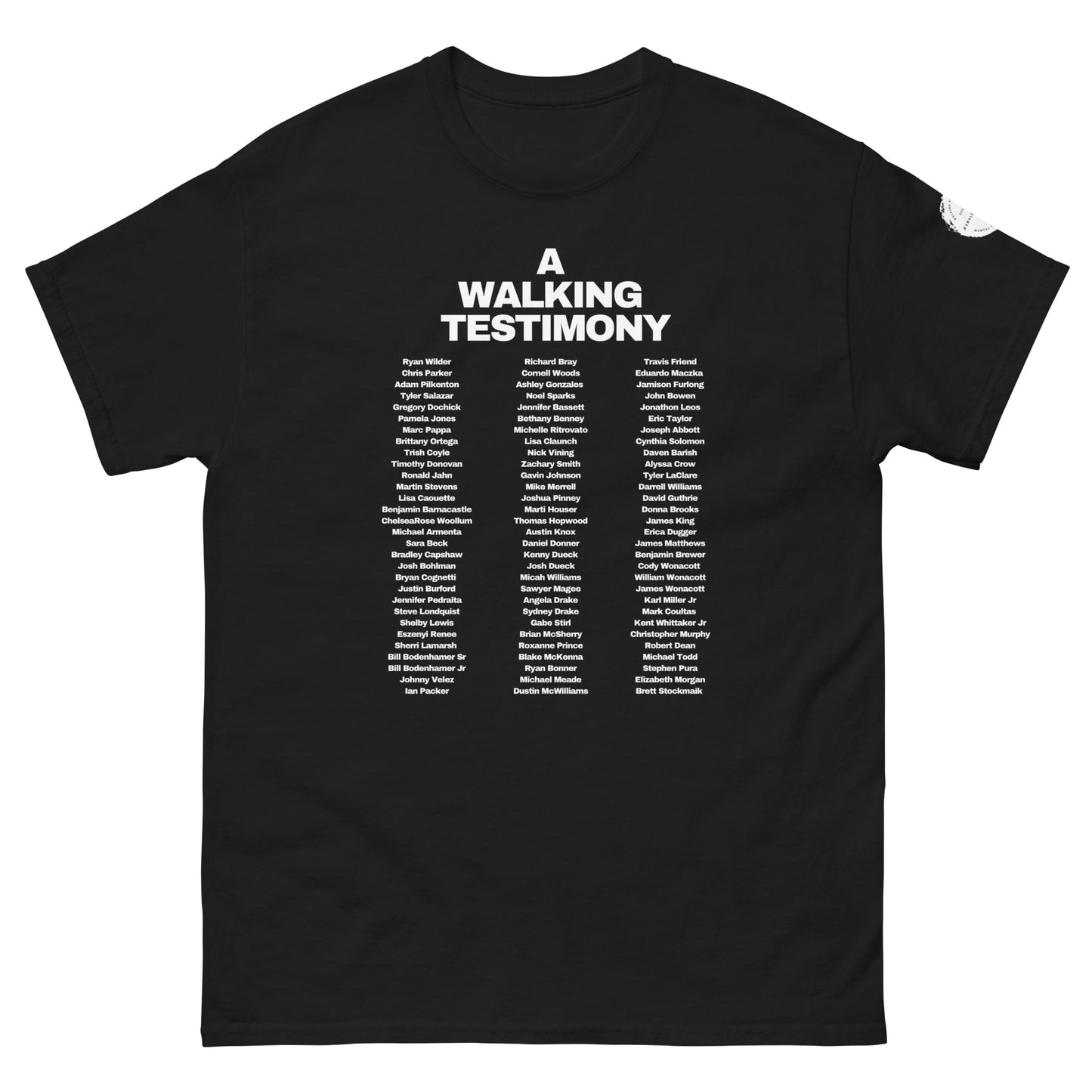 A Walking Testimony Remembrance Tee 12th Edition Dark Colors