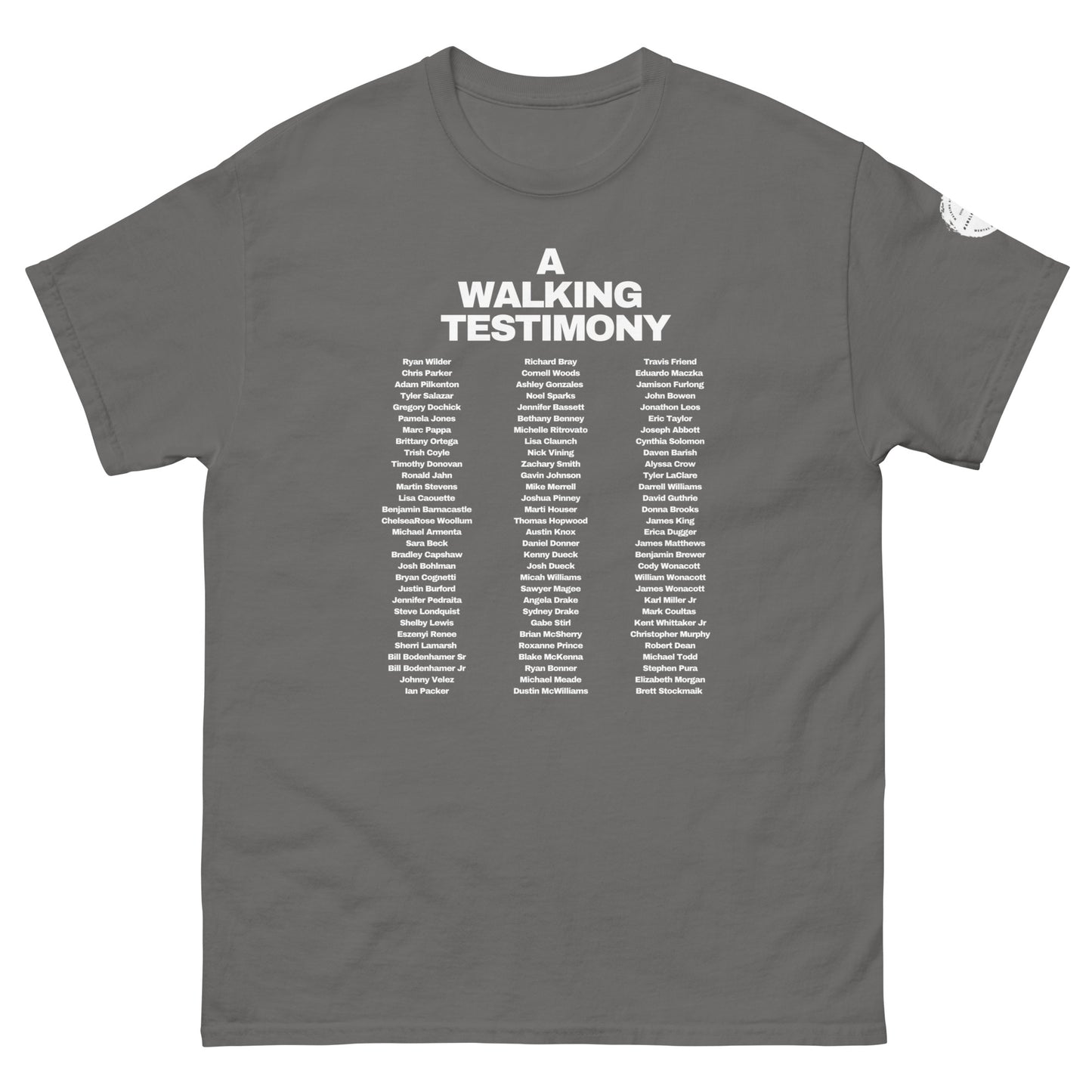 A Walking Testimony Remembrance Tee 12th Edition Dark Colors