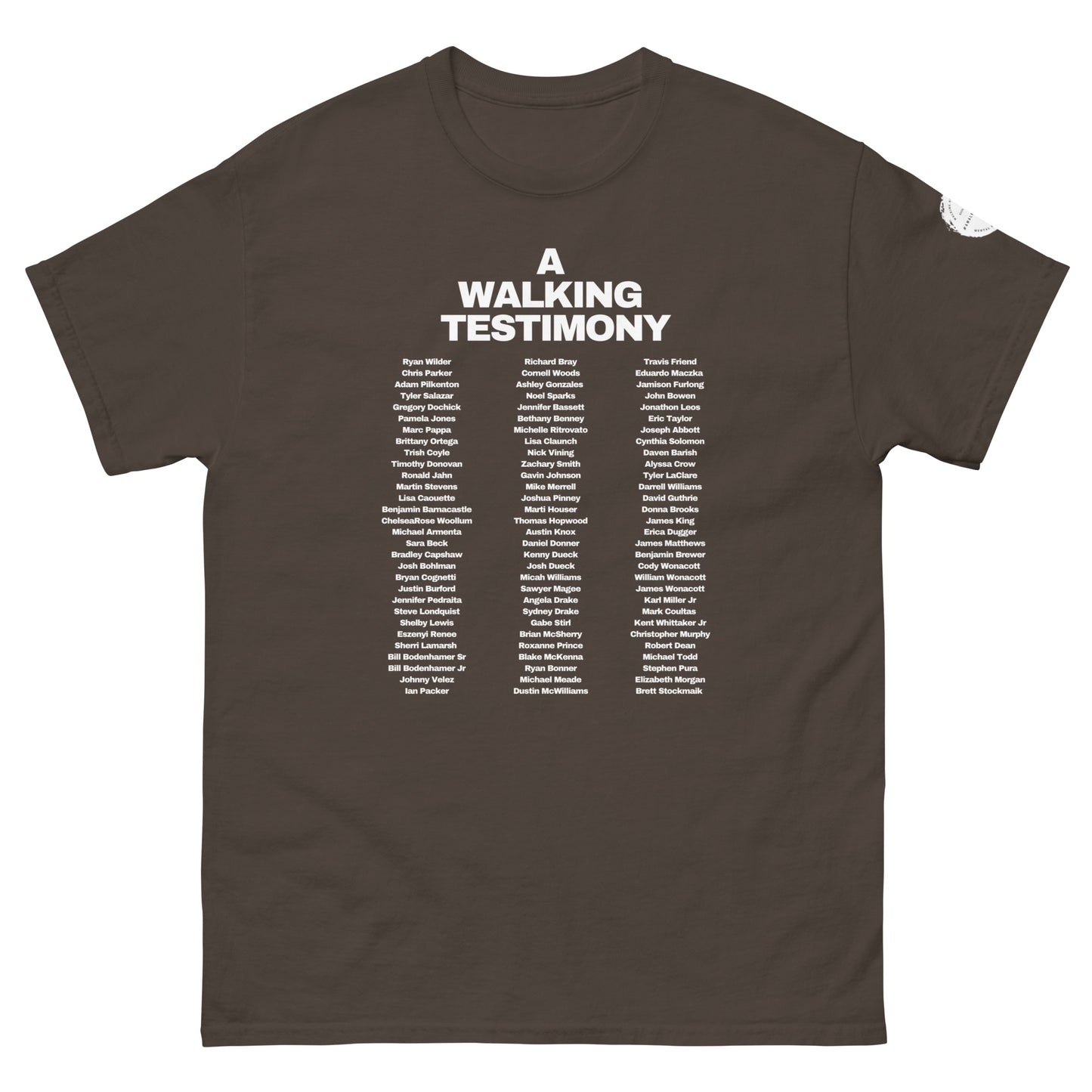 A Walking Testimony Remembrance Tee 12th Edition Dark Colors