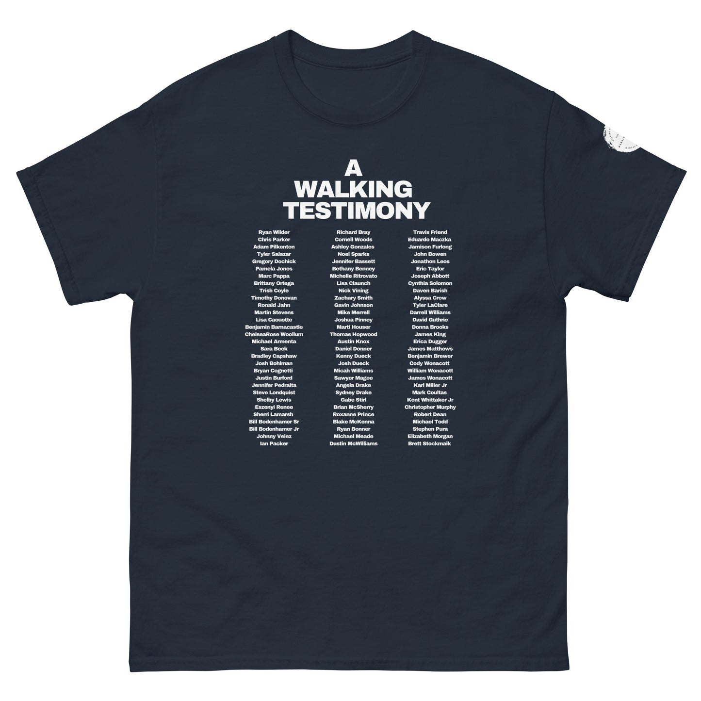 A Walking Testimony Remembrance Tee 12th Edition Dark Colors