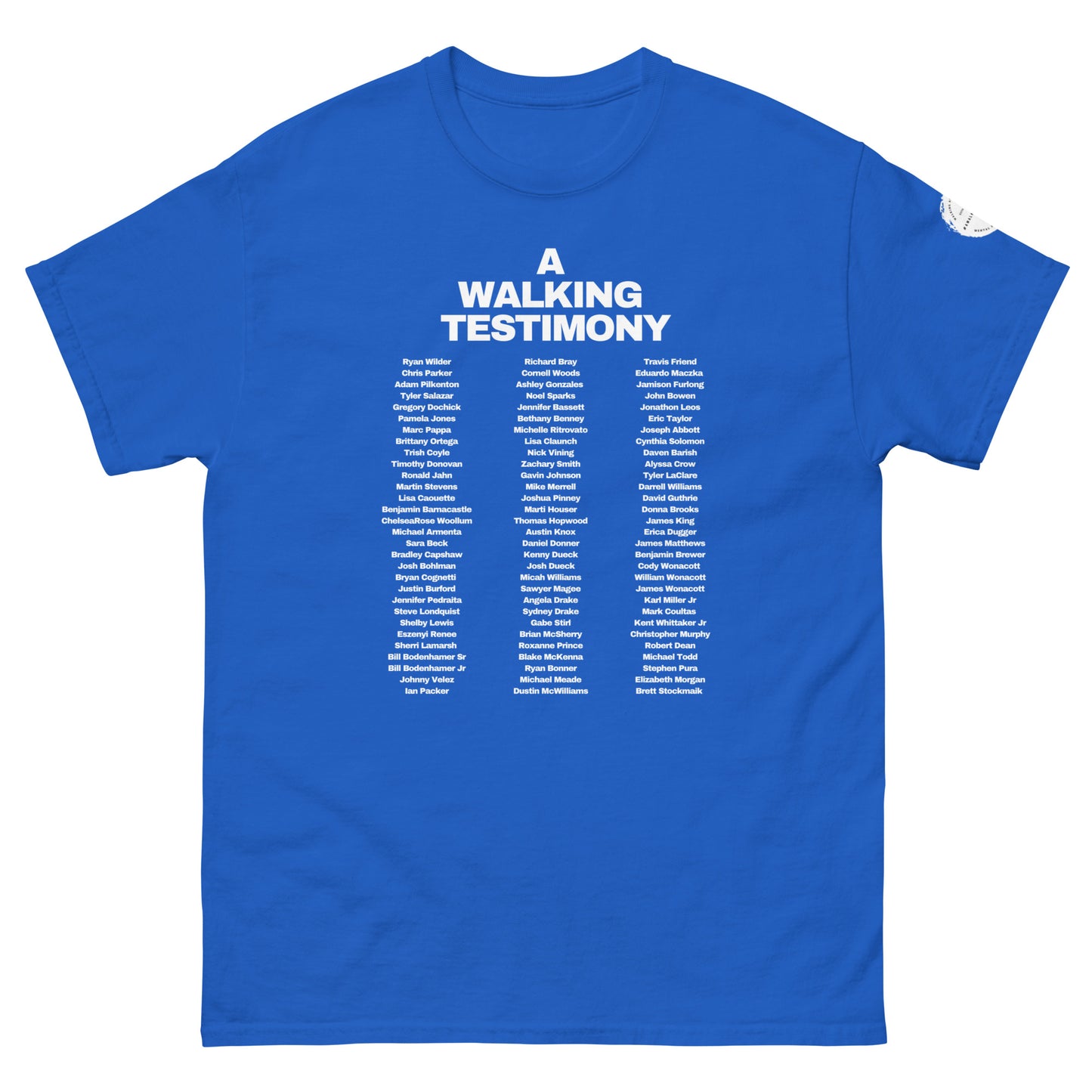 A Walking Testimony Remembrance Tee 12th Edition Dark Colors