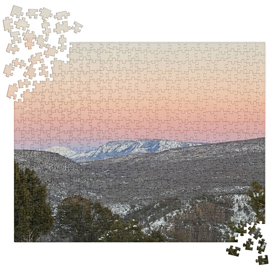 A Walking Testimony- Mountain Sunset Jigsaw Puzzle