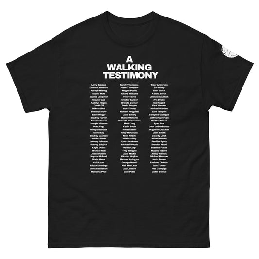 Official A Walking Testimony Tee 10th Edition Dark Colors