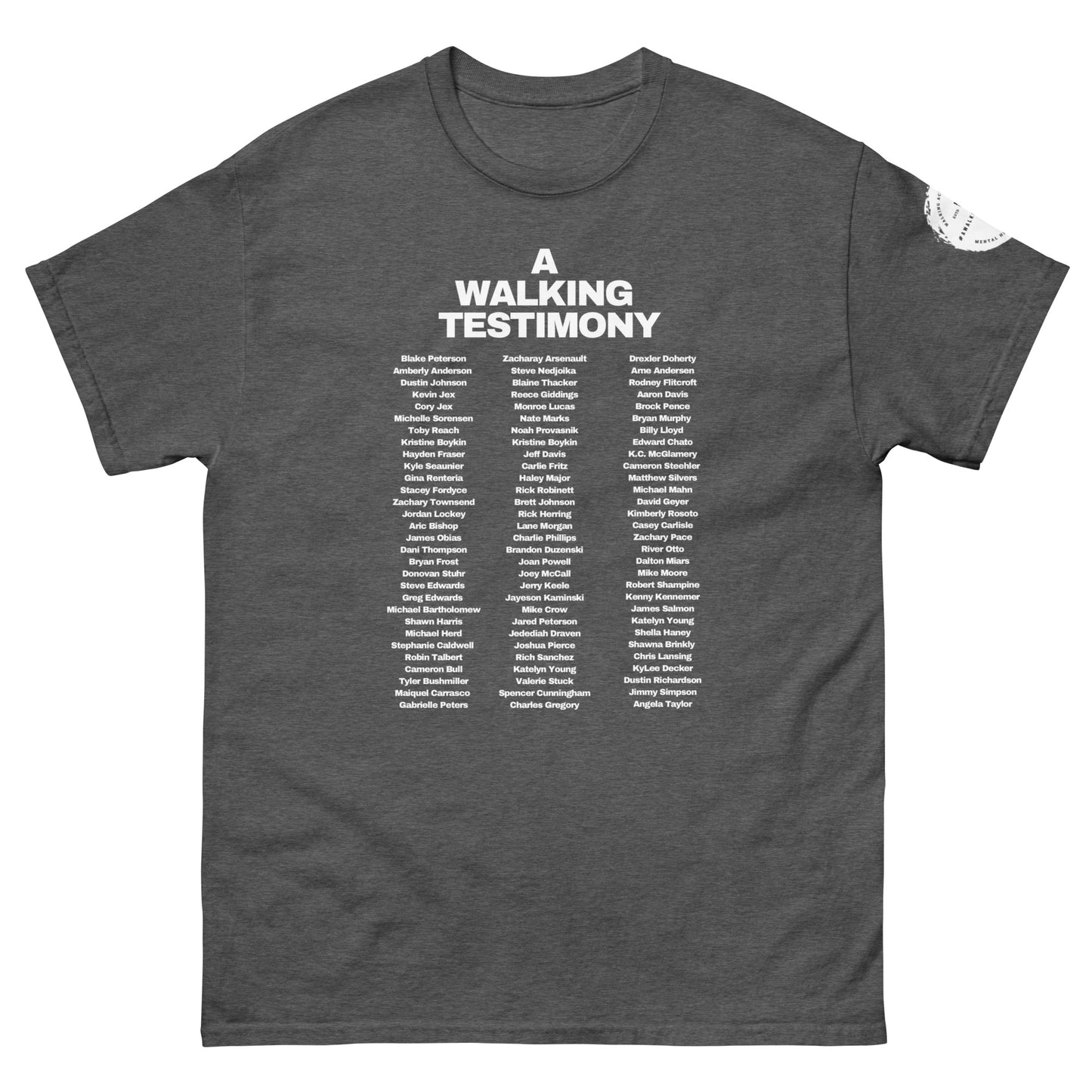 Official A Walking Testimony shirt Edition 5 (dark colors)