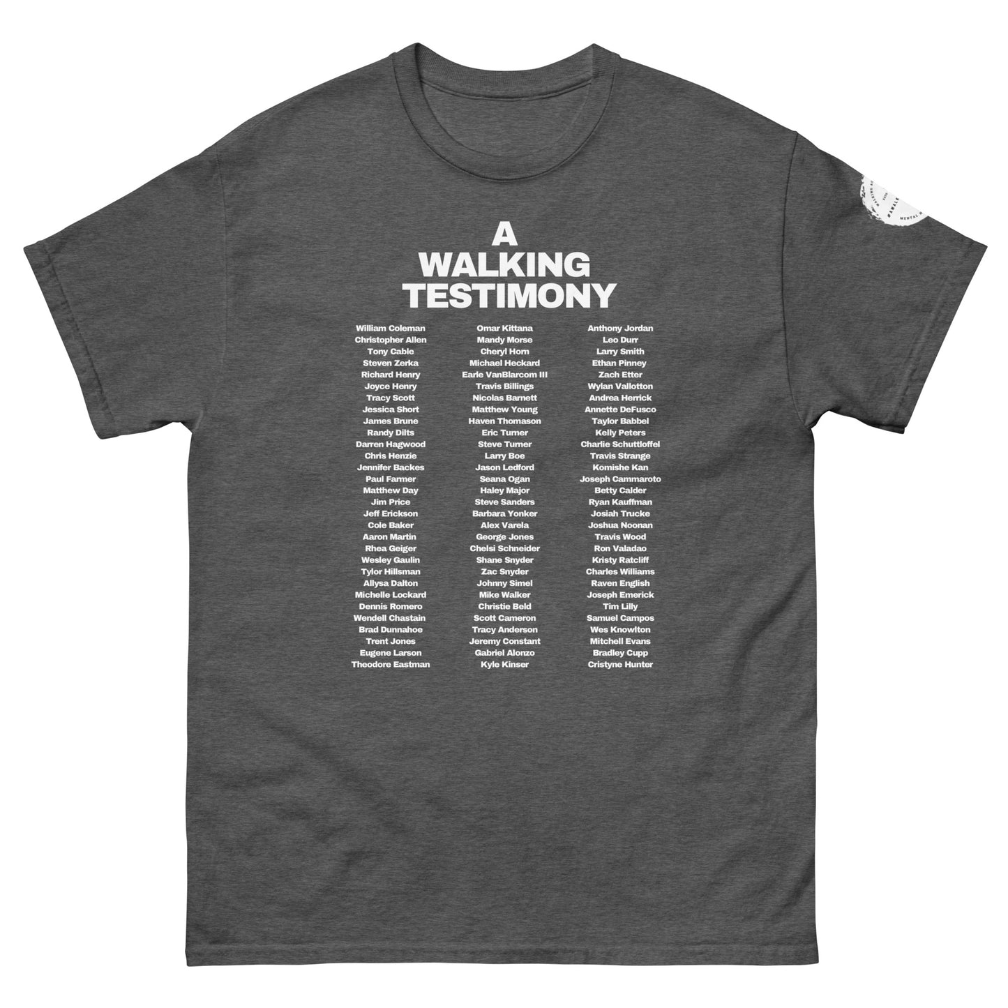 Official A Walking Testimony Tee 8th Edition (Dark Colors)