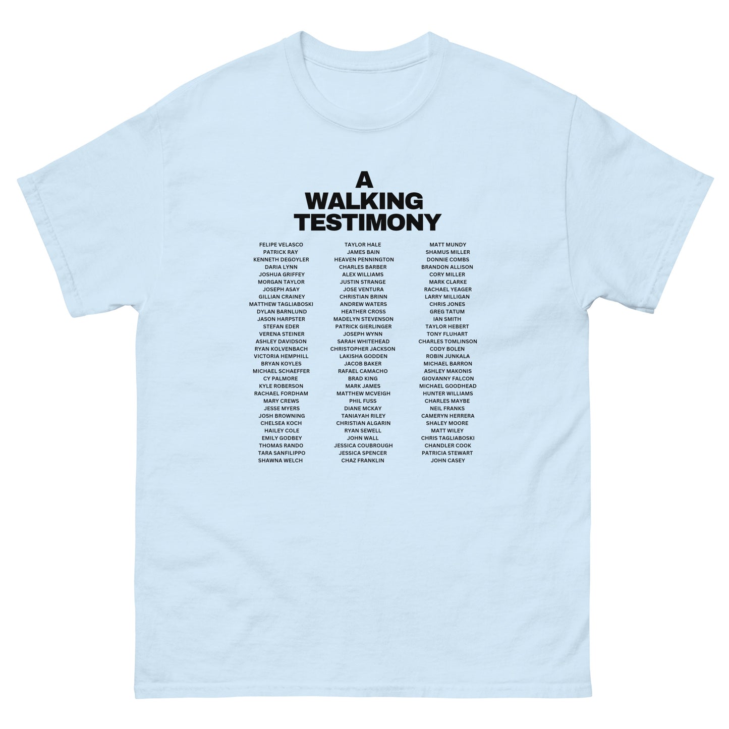 Official A Walking Testimony Shirt 1st Edition (Light Colors)
