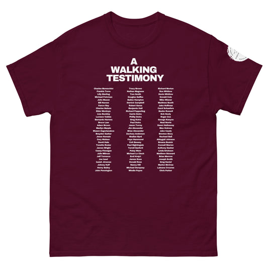 Official A Walking Testimony Tee Seventh Edition (Dark Colors)