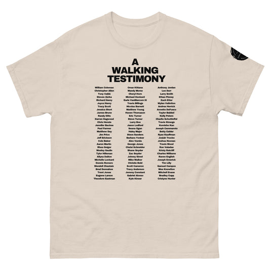 Official A Walking Testimony Tee 8th Edition (Light Colors)
