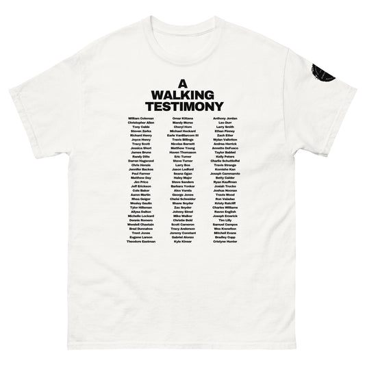 A Walking Testimony Remembrance Tee 8th Edition Light Colors